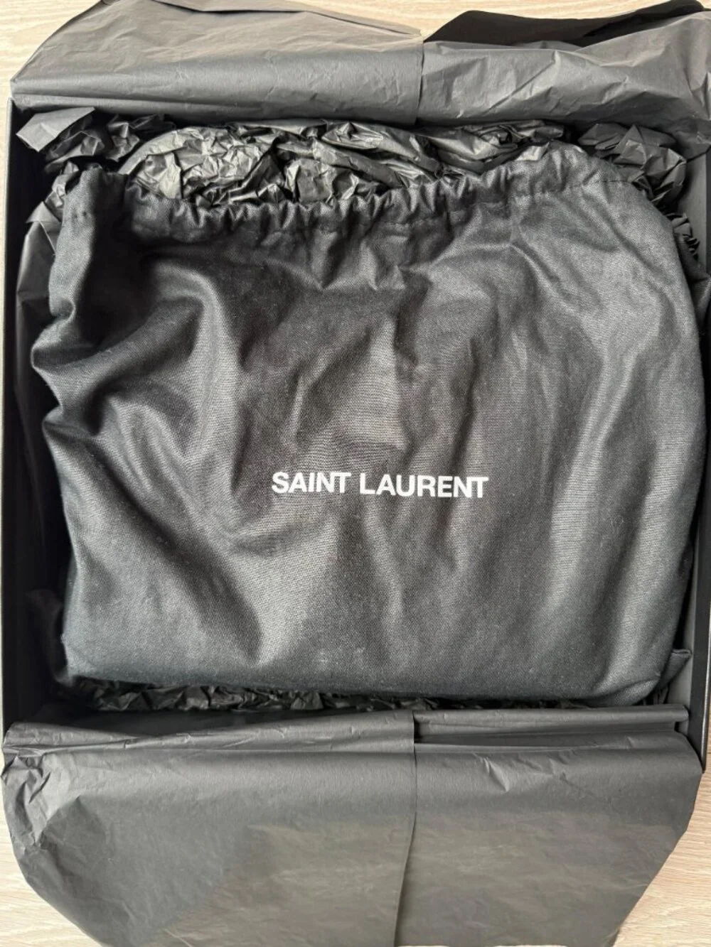 YSL Medium College Bag Black Suede and Leather